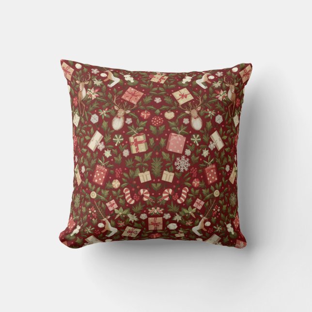 Cheerful Christmas Celebration Cushion (Front)