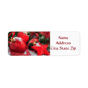 **CHEERFUL CHRISTMAS DECOR** RETURN ADDRESS LABELS
