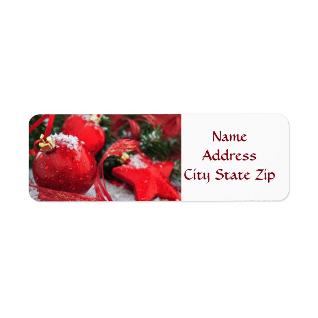 **CHEERFUL CHRISTMAS DECOR** RETURN ADDRESS LABELS (Front)