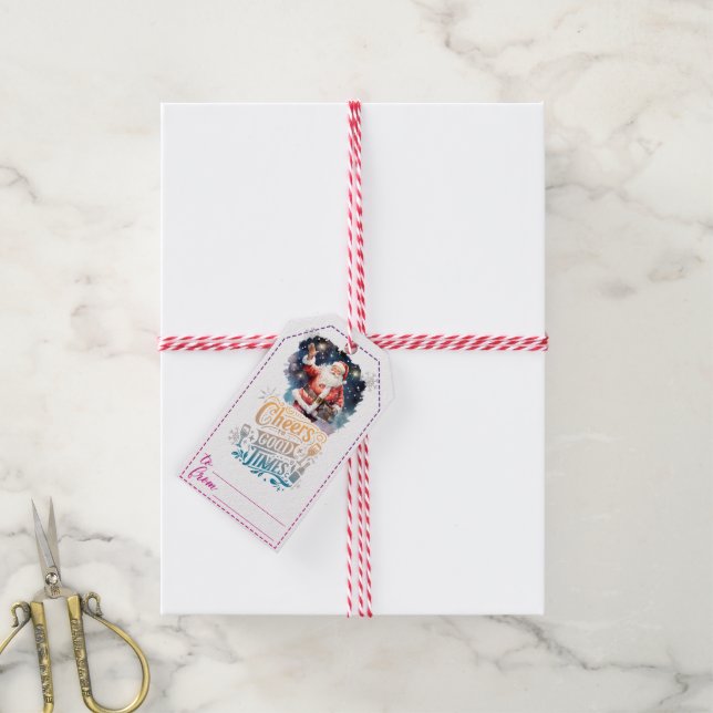 Cheerful Christmas gift tags! Gift Tags (With Twine)