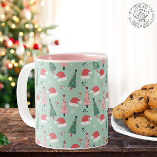 Cheerful Christmas Two-Tone Coffee Mug