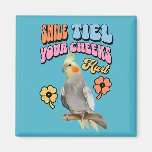 Cheerful Cockatiel Parrot  Magnet