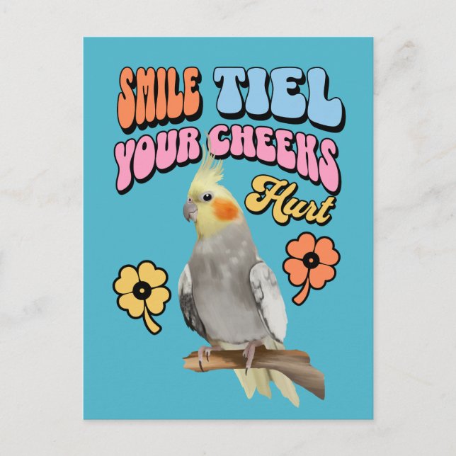Cheerful Cockatiel Parrot  Postcard (Front)