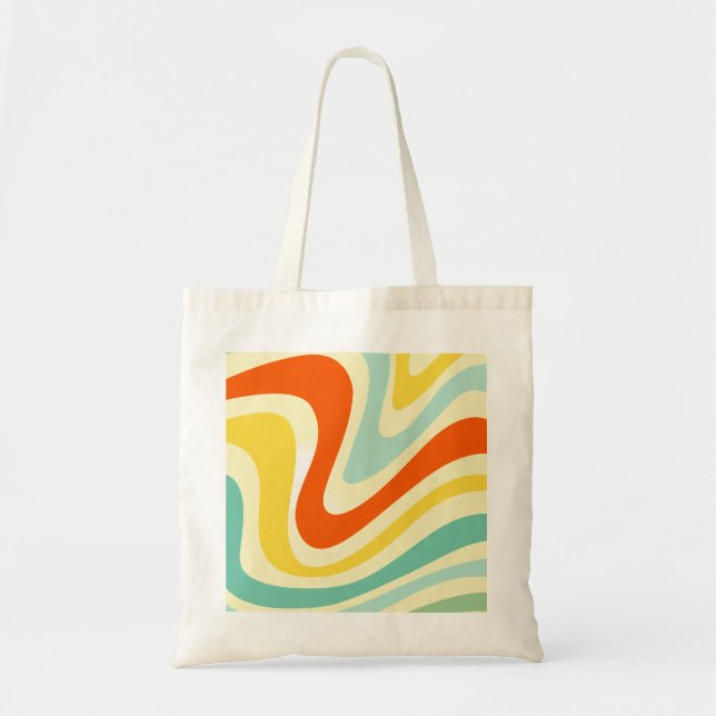 Cheerful Colour Abstract Motif Tote Bag (Front)
