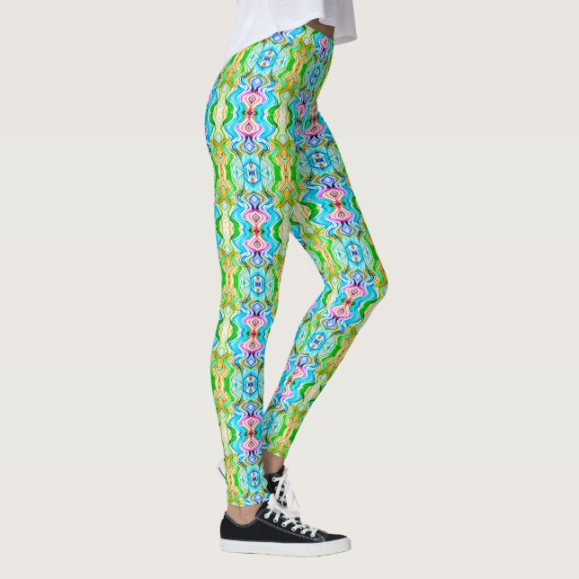Cheerful Colourful Multi Colour Pattern Leggings (Right)
