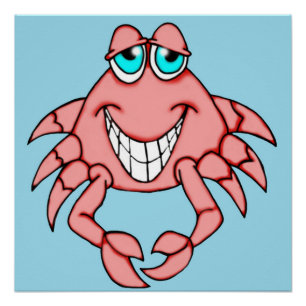 Cheerful Crab Poster