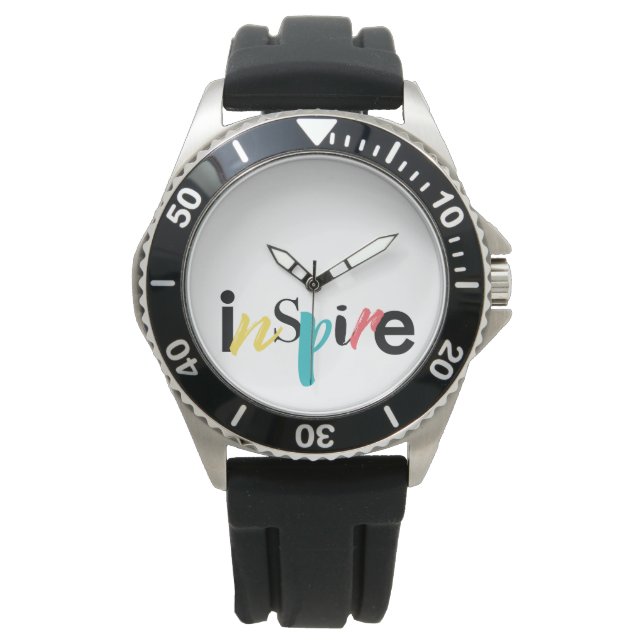Cheerful, creative, modern typography of Inspire Watch (Front)