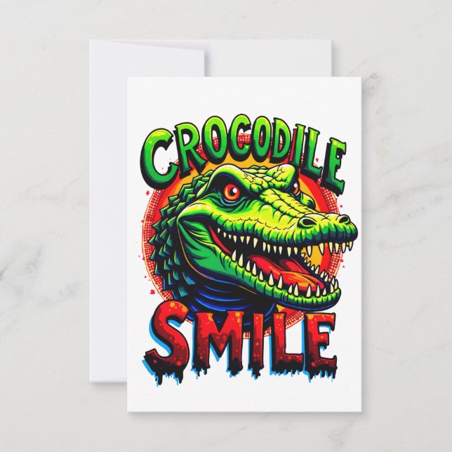 "Cheerful Crocodile Smile – Fun and Whimsical  (Front)