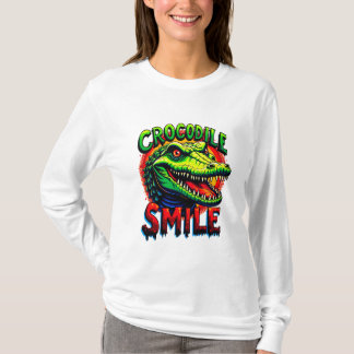 "Cheerful Crocodile Smile – Fun and Whimsical T-Shirt