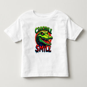"Cheerful Crocodile Smile – Fun and Whimsical  Toddler T-Shirt