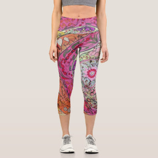 Cheerful Design Capri Leggings