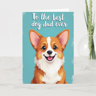 Cheerful Dog Dad Portrait Card