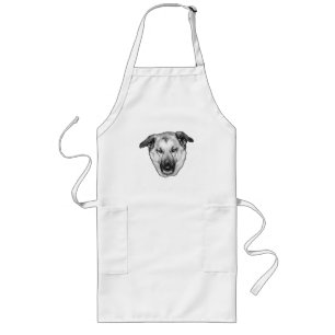 Cheerful Dog Head Festive Apron