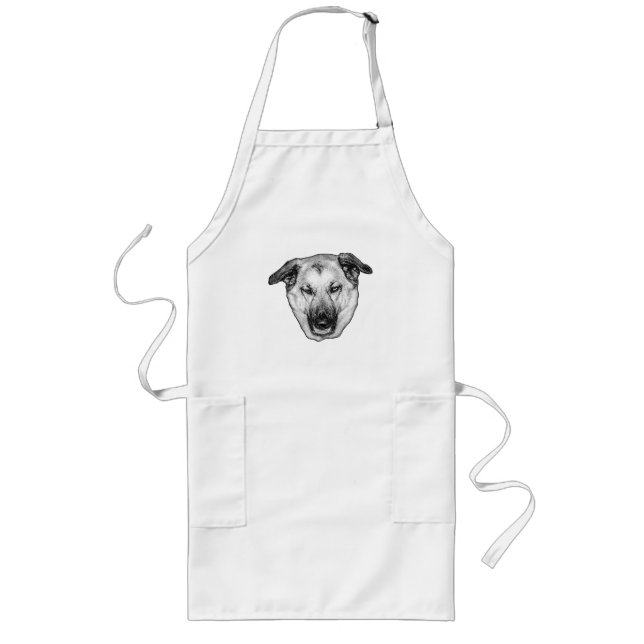Cheerful Dog Head Festive Apron (Front)
