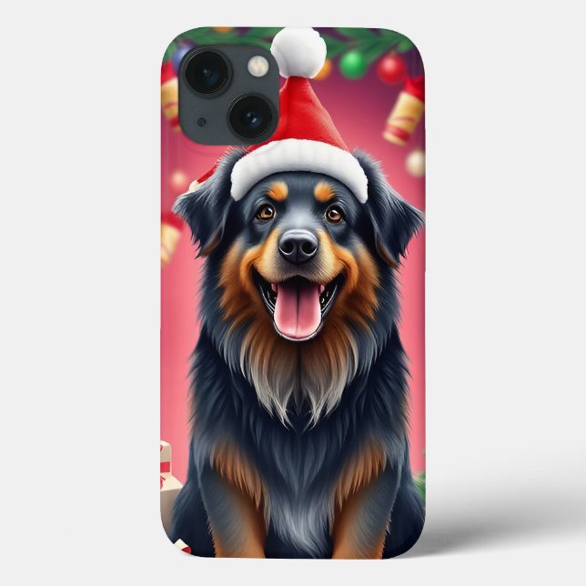 🐶 Cheerful Dog in Red Santa Hat Holiday Joy ✨ Case-Mate iPhone Case (Back)