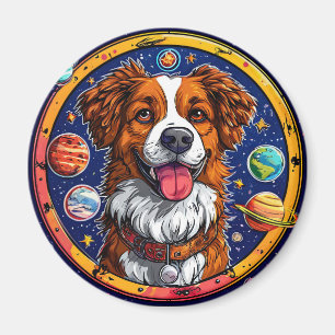 Cheerful dog magnet