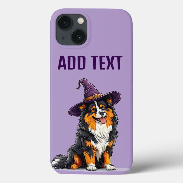 Cheerful Dog Wearing a Witch Hat Case-Mate iPhone Case (Back)