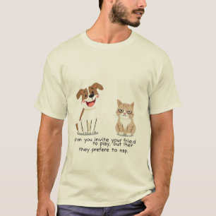 Cheerful Dogs and Pouting Cats T-Shirt
