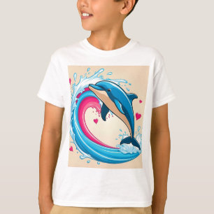 Cheerful Dolphin Mum T-Shirt