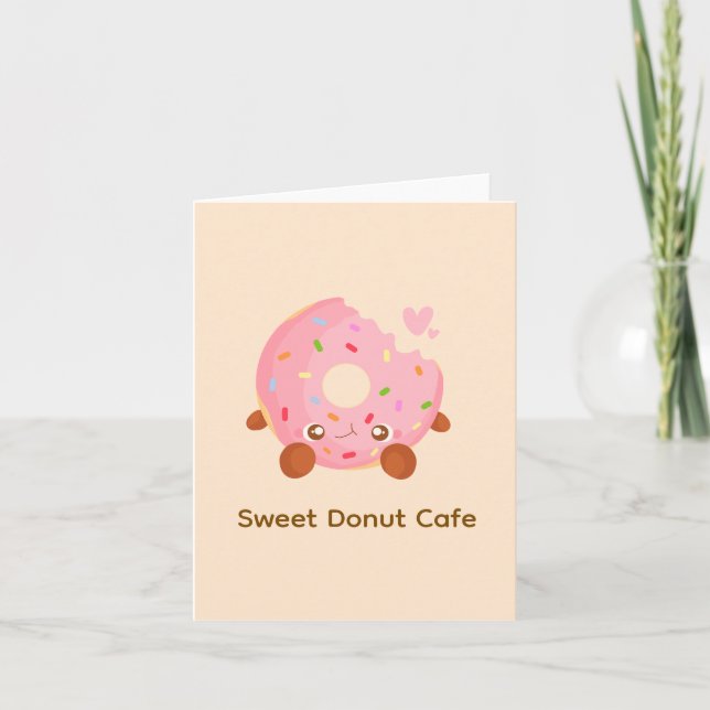 Cheerful Donut With Sprinkles Card (Front)