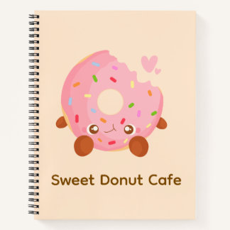Cheerful Donut With Sprinkles Notebook