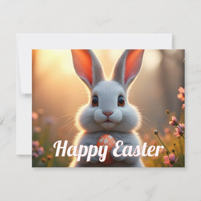 Cheerful Easter Bunny in the Magic of Spring (Front)