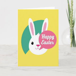 Cheerful Easter Faux Gold Foil Card