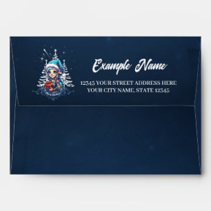 Cheerful elf   envelope