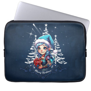 Cheerful elf laptop sleeve