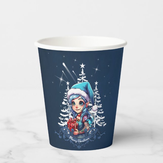 Cheerful elf   paper cups (Front)