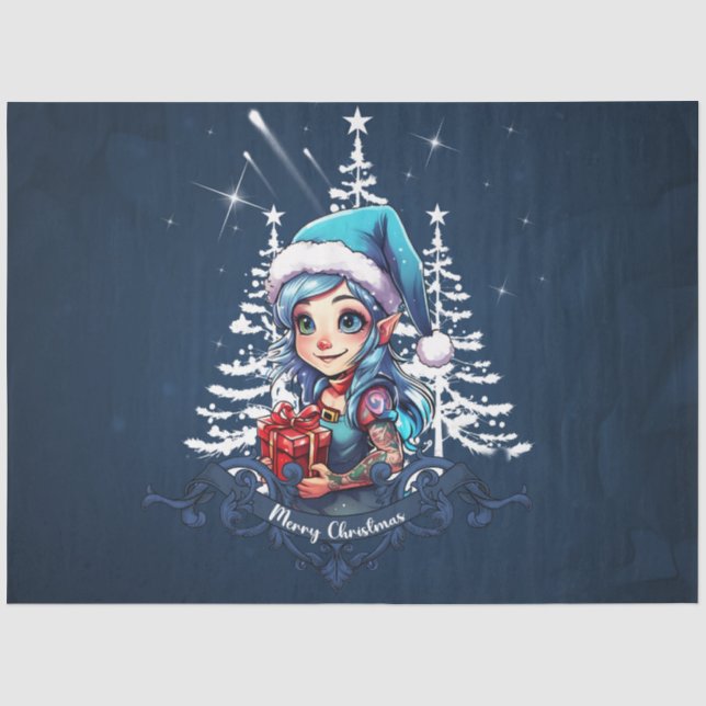 Cheerful elf  tissue paper (Front)