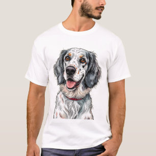 Cheerful English Setter Dog T-Shirt
