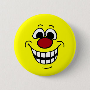 Cheerful Face Grumpey 6 Cm Round Badge