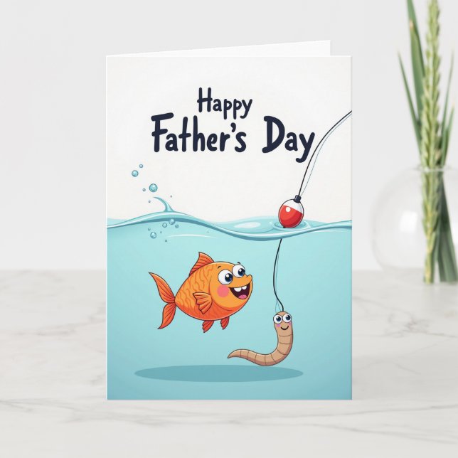 Cheerful Fathers Day Scene Card (Front)