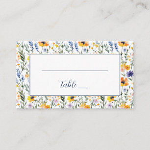 Cheerful Floral Botanical Border Place Card