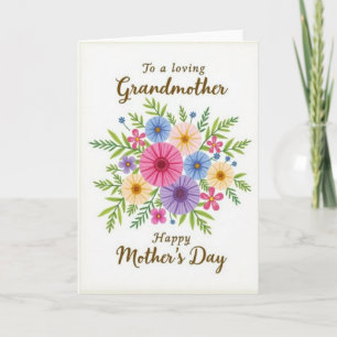 Cheerful Flower Mothers Card