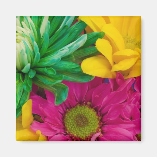 Cheerful Flowers Magnet (Front)