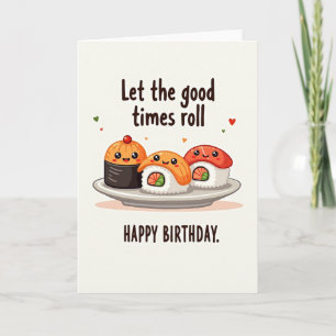 Cheerful Food Birthday Card