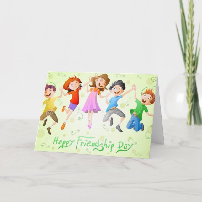 cheerful friends greeting card (Front)