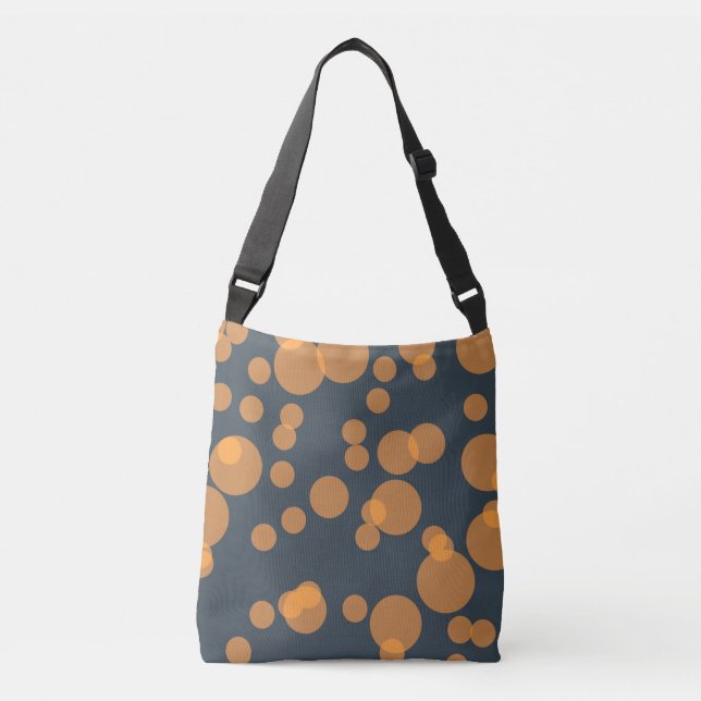 Cheerful fun circle pattern in celebration concept crossbody bag (Front)