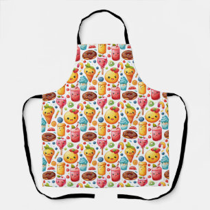  Cheerful funny cute sweets  Apron