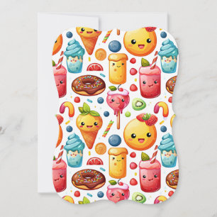  Cheerful funny cute sweets  Card