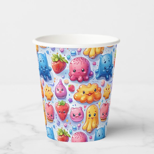  Cheerful funny cute sweets  Paper Cups (Front)