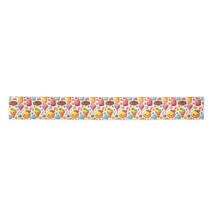 Cheerful funny cute sweets  Satin Ribbon