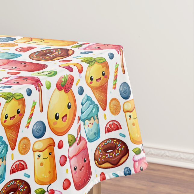  Cheerful funny cute sweets  Tablecloth (In Situ)
