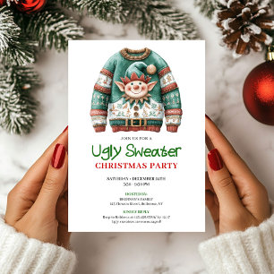 Cheerful Funny Ugly Sweater Christmas Card