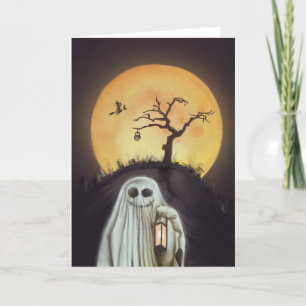 Cheerful Ghost! 5x7 fold over card! Holiday Card