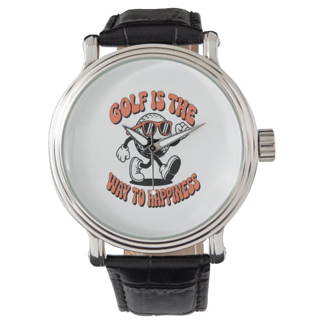 Cheerful Golf Ball Mascot Watch (Front)