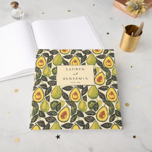 Cheerful Green Avocado Botanical Guest Book