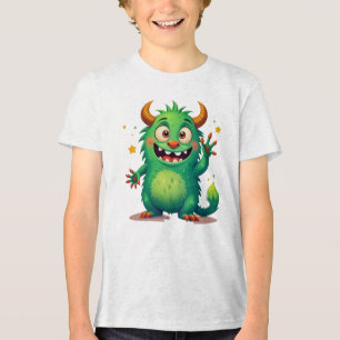 Cheerful Green Monster Tri-Blend Shirt